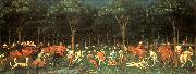 UCCELLO, Paolo The Hunt in the Forest aer Norge oil painting reproduction